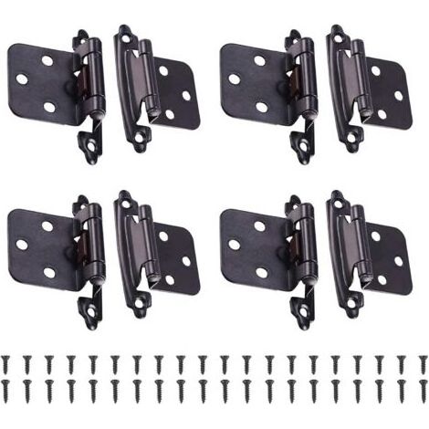 8 Pièces Charnière Inox, Charniere Porte Placard avec vis, Charnière Meuble Acier Inoxydable, pour Les Charnières de Porte les Charnières d'armoire les Charnières de Raccordement (1/5)