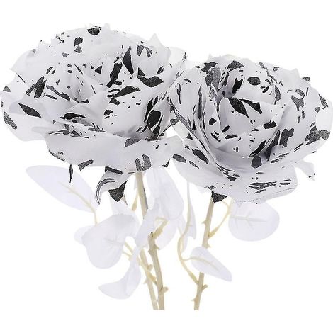 Lot de 3 roses artificielles pour Halloween