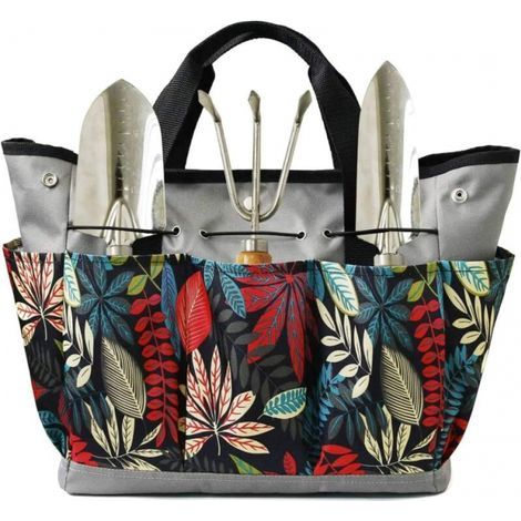 Set di attrezzi da giardino (floreale), borsa da giardino con tasche multiple per kit di attrezzi da giardino, borsa porta attrezzi da giardino (1/5)