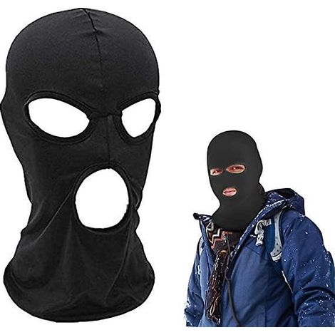 baraklava 3 Trous (noir), Masque Intgral 3 Trous, Moto Homme Et Femme, Vlo, Vlo De Chasse, Bonnet De Ski (1/5)
