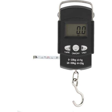 Balance numérique, Balance de pêche 50 kg/10 g, Balance de Poids électronique Portable LCD avec Crochet à Ruban pour Cuisine, pêche, Nourriture, expédition (1/5)