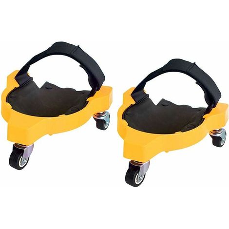 FOREHILL Lot de 2 genouillères flexibles avec roulettes pour jardin, chantier de construction (1/3)