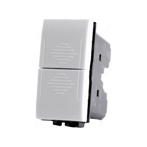 Mapam ART doppio pulsante 10A 250V T1 compatibile Bticino Light - 827B