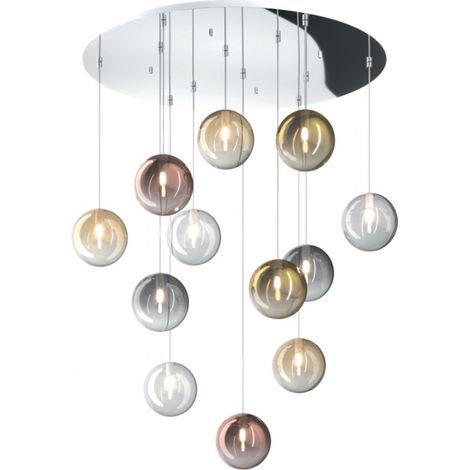 Plafoniera moderna top light eclipse 1184cr s12 t mc g9 led vetro lampada soffitto