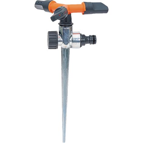 Arroseur de jardin à trois bras avec piquet métallique, orange YM8106