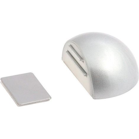 Selbstklebender Türstopper mit Magnethalterung Chrom matt