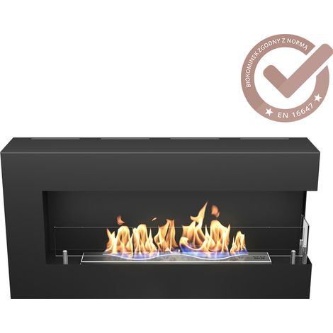 Hitze Wandkamin Bio-Kamin BLUES R rechts Bioethanol Kaminofen Wärmequelle