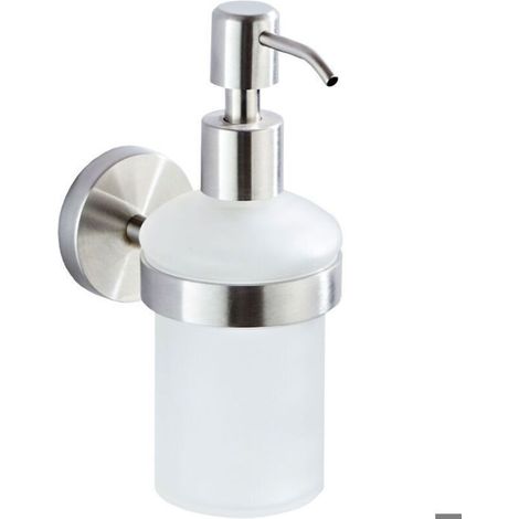 Dispenser di sapone a parete - Capacità 200 ml - Montaggio a parete - Staffa rimovibile - Acciaio inox