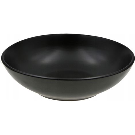 Bol à soupe, assiette à soupe, petit-déjeuner, dîner, 20 cm, céramique noire (1/4)