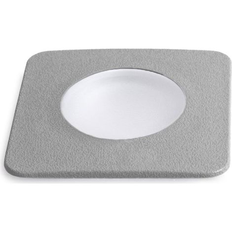 Faretto incasso calpestabile quadrato top light capri small ca qd9 gr gu10 led cct ip67 230v grigio resina