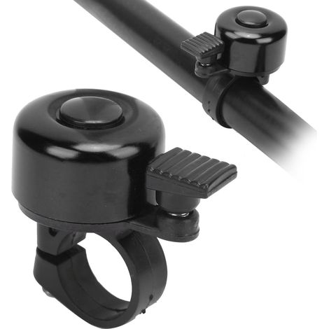 DUUTI Sonnette de Vélo en Alliage d'Aluminium Miniature, Son Clair et Puissant pour Extérieur Noir