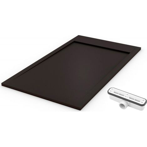 Extra flache Duschwanne PREMIUM AMBIENTE schwarz RAL 9005 70x120 (1/5)