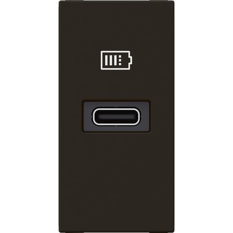 Chargeur USB Type-C Power Delivery Mosaic 1 module noir pour support LCM LEGRAND 077692L (1/3)