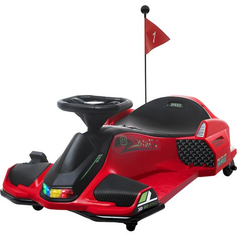 HOMCOM Go Kart per Bambini Elettrico Età 8-12 Anni Velocità 3-8 km/h Rosso (1/5)
