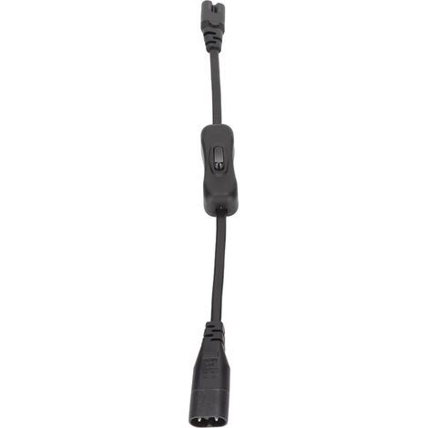 IEC 320 C8 auf C7 Verlängerungskabel mit Schalter für Schreibtischlampe, 0,98 Fuß, 100–250 V