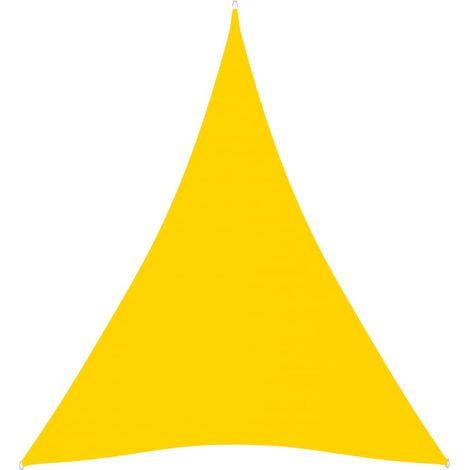 Vela de sombra triangular de tela Oxford 5 x 6 x 6 m amarilla 020009927