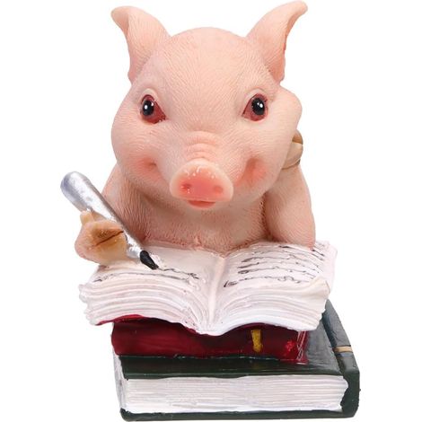 Schweinchen Ornament aus Sicherem Harz Lustige Haus und Auto