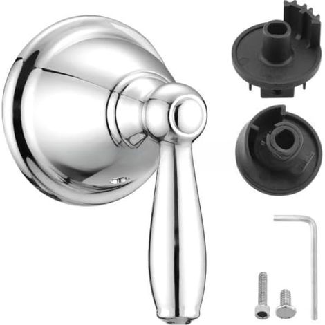 Kit de poignée robinet douche en alliage zinc plaqué or (1/5)