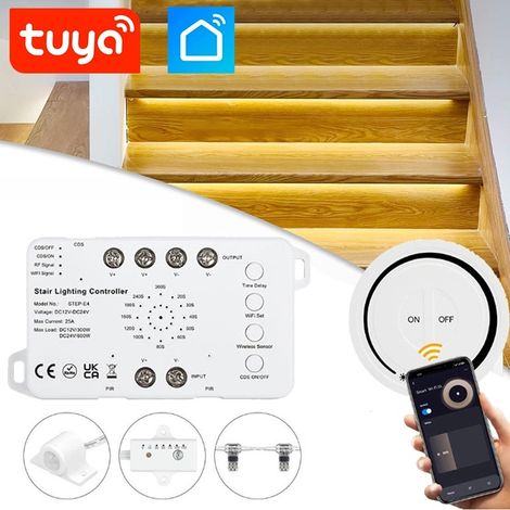 Tuya Kit Controller per Illuminazione Scale a LED Smart WiFi con Telecomando (1/5)