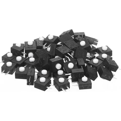 Lot de 50 interrupteurs à 3 broches pour lampes torches rechargeables, bouton-poussoir de 4 mm, micro-interrupteur d'alimentation pour projets électroniques DIY (lampes torches électriques). (1/5)