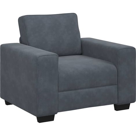 Maison Exclusive - Sillón de terciopelo gris oscuro 100x77x82 cm (1/5)