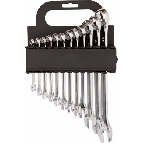 Serie 12 chiavi combinate da mm.6 a mm.22 con supporto - Salone