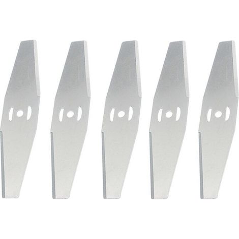 Ersatzklinge für Akku-Gartentrimmer, Metallklinge, Silber, 5 Stück (1/5)