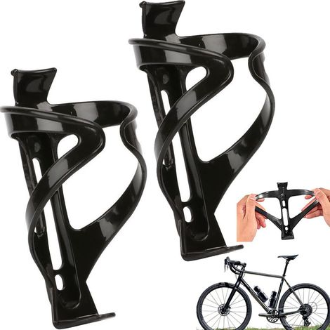 Lot de 2 porte-bidons pour vélo - Porte-bidons universels - Porte-bidon pour vélo de route - Structure robuste et flexible - Convient aux vélos de route, VTT, poussettes et landaus - Porte-bidon/gobel