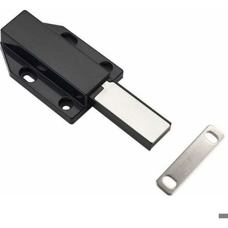 Aimant De Fermeture À Poussoir - Porte Magnétique Pour Tiroir De Garde-Robe - Noir - 4 Pièces (1/4)