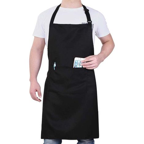 Grembiule impermeabile unisex per barbecue, ristoranti, bar, ecc., verde, 2 pezzi. (1/5)