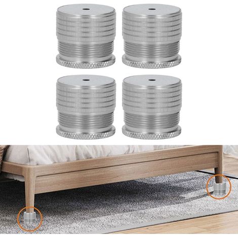 Rehausseur/socle réglable pour pieds de table, tables basses, canapés et chaises. Hauteur réglable : 23-37 mm. Gris sidéral. (1/5)