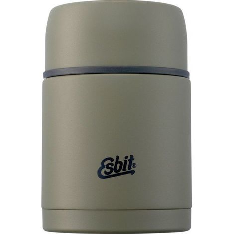 Jarra para alimentos Esbit de 0,75 L, color verde oliva, con aislamiento al vacío.