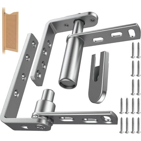 Charnières de porte battante en acier inoxydable 304 – Fermeture automatique – Pour portes à persiennes – Lot de 1 (1/5)