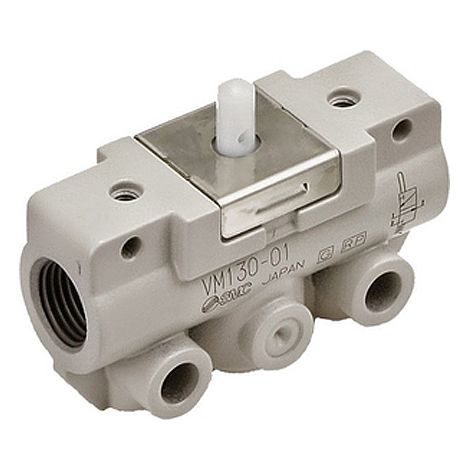 Vanne pneumatique SMC VM100 Levier à galet Pneumatic Relay, G 1/8, 1/8 ( Prix pour 1 )