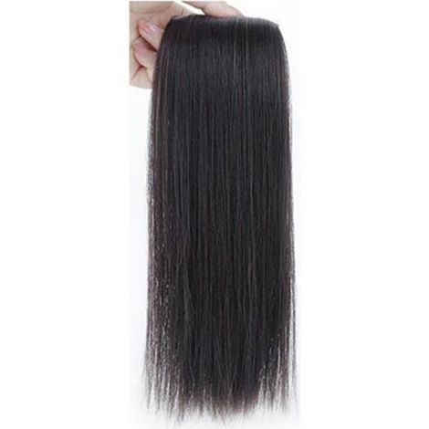 Perruque Femme Fille Cheveux Synthétiques Fluffy Épaississant Postiche Naturel Noir 30cm pour Rendez-vous Anniversaire Fête (1/3)