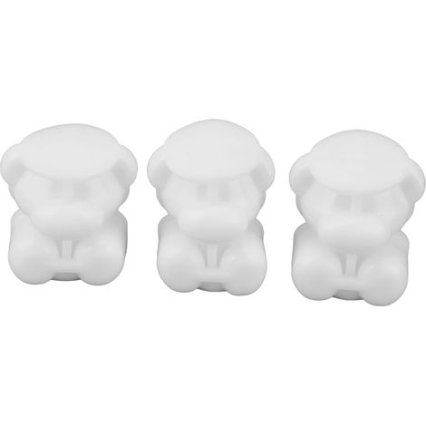 Set mit 3 weichen Silikon-Eiswürfelformen in Bärenform, niedliches Design, leicht zu reinigen, für Cocktails (1/5)