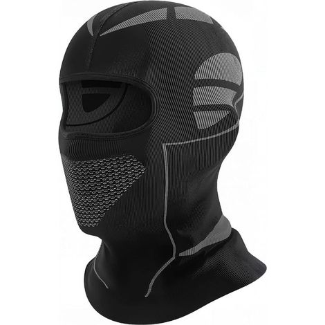 Pasamontañas para esquí y moto,Ventilación facial completa,Compatible con casco,Apto para esquí y equitación,38 x 28 cm,Negro (1/5)