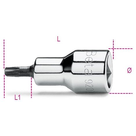 Beta 920TX Chiavi a bussola Torx attacco femmina da 1/2  - T45L