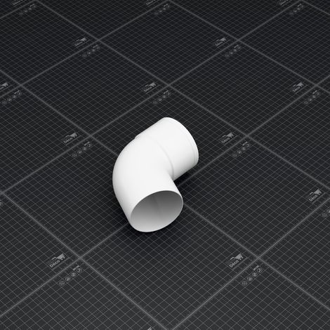Coude M/F 67° pour tuyau de 80 mm - Blanc