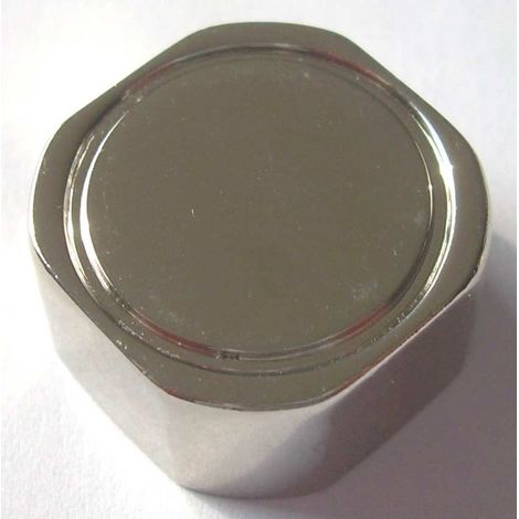 Fixation Miroir Laiton nickelé et Embase 22X22-1 pièce