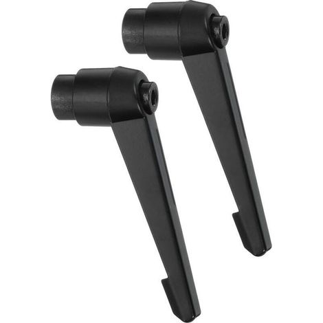 Manettes de serrage rapide réglables M12 – Lot de 2, filetage femelle, en acier noir pour machines-outils (1/4)