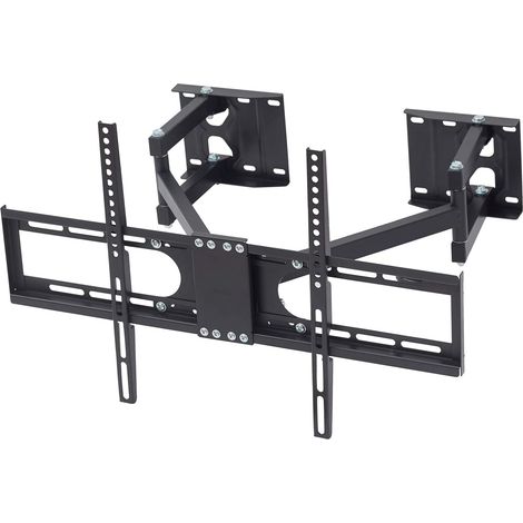 Support TV Mural Angle Support TV Mural Fixe pour Écrans LED LCD Plasma 32-65 Pouces Inclinable et Orientable Support Mural Angle Charge Max 45kg VESA Max 400x600mm (1/5)