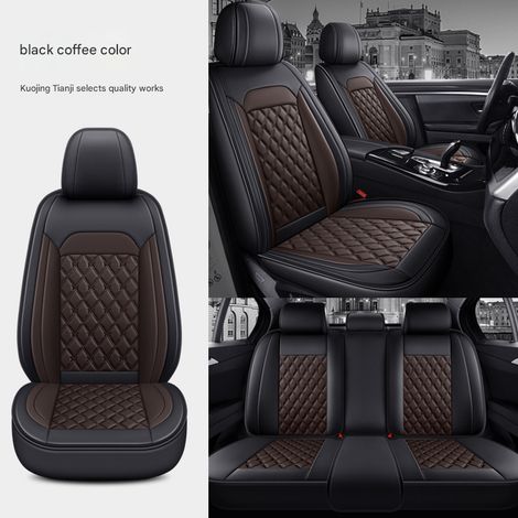 Ensemble complet de housses de sièges auto, housses de sièges en cuir, protections de sièges auto imperméables et antidérapantes, housses de sièges universelles adaptées à la plupart des voitures et S
