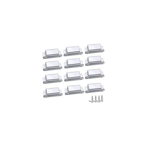 Serrature magnetiche per porte, confezione da 12, adatte per cassetti, porte doccia, armadi, mobili, ecc., con una capacità di carico fino a 6 kg (45 mm - confezione da 12) -- TRIMEC - Crezuo