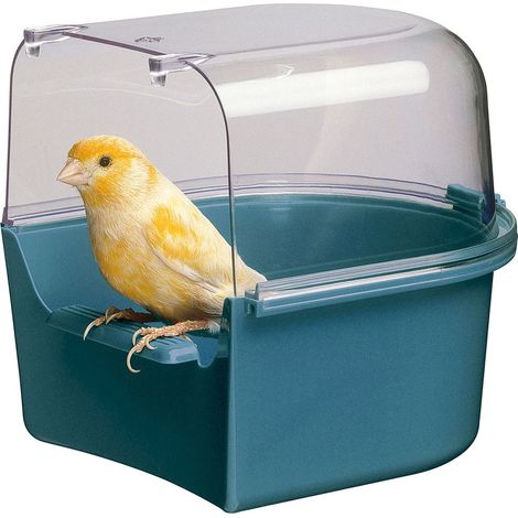 Ferplast TREVI Cuvette en plastique pour canaris, petits oiseaux et oiseaux exotiques . Variante TREVI - Misure: 14 x 15.7 x h 13.8 cm - Coloris assortis