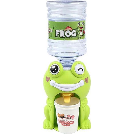 Distributeur d'eau miniature pour enfants (8 x 23 cm), jouet de cuisine/maison de jeu, motif dessin animé (1 pièce).