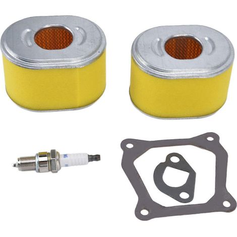 Filtro de aire con bujía de repuesto para motores GX160, GX100, GX140 y GX200 de 5 HP, 5.5 HP y 6.5 HP.