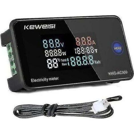 Wattmètre Prise Compteur d'Énergie AC 230V Moniteur d'Utilisation de l'Électricité Écran LCD Prise France (1/5)