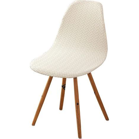Coprisedie scandinavi per sala da pranzo, coprisedie elasticizzati per cucina, set da 2 pezzi beige (1/5)