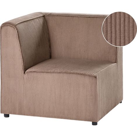 Modulo a un posto con angolo sinistro in velluto a coste sabbia beige Lemvig (1/5)